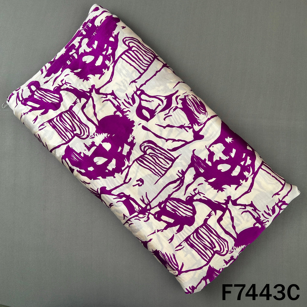 Printed Modal Satin Fabric - F7443