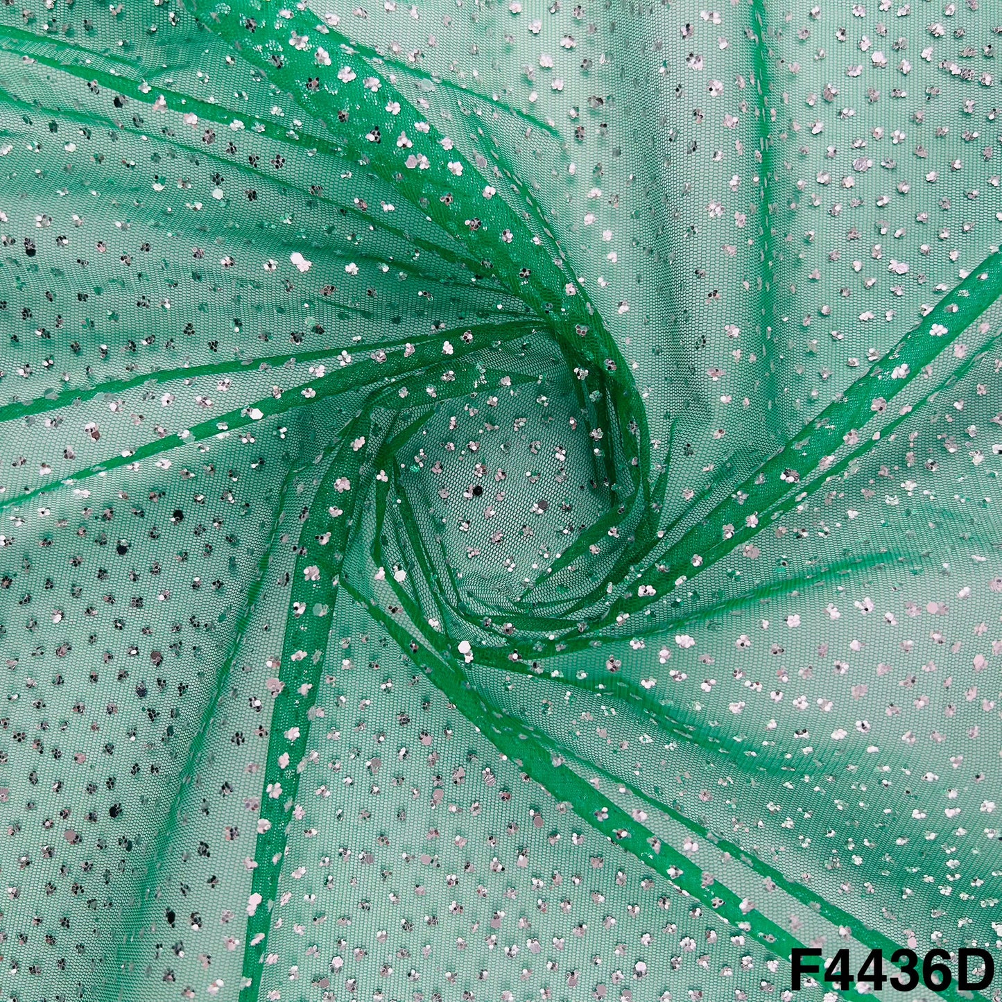 Soft Net with Pasted Glitter  Fabric-F4436