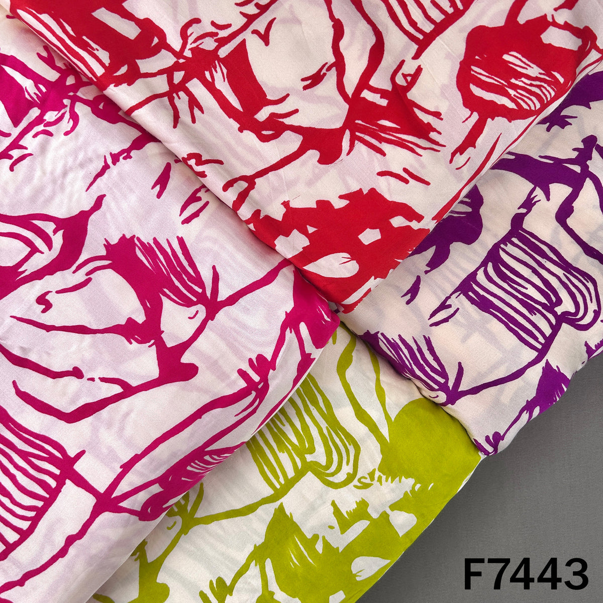 Printed Modal Satin Fabric - F7443