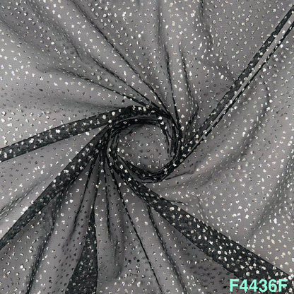 Soft Net with Pasted Glitter  Fabric-F4436