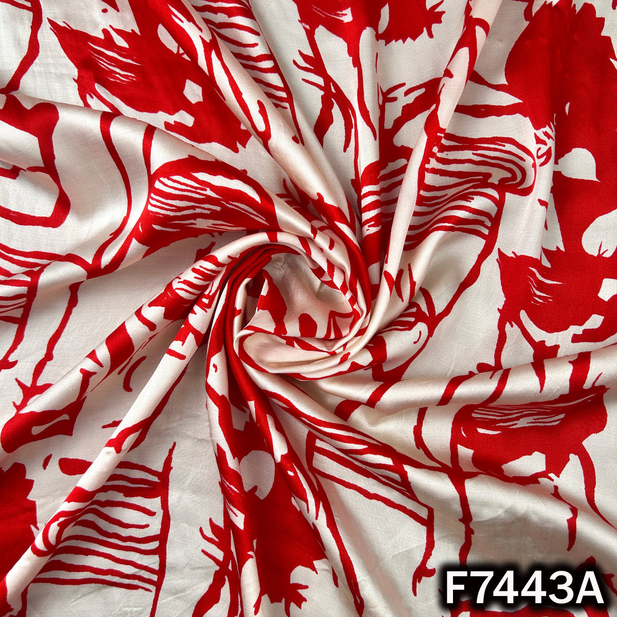 Printed Modal Satin Fabric - F7443