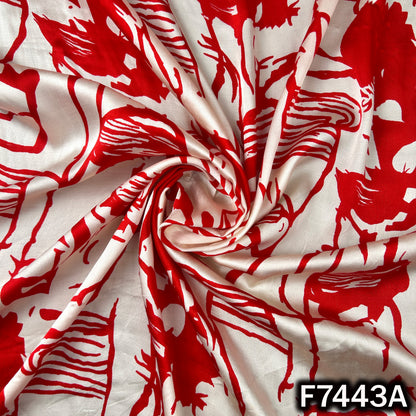 Printed Modal Satin Fabric - F7443