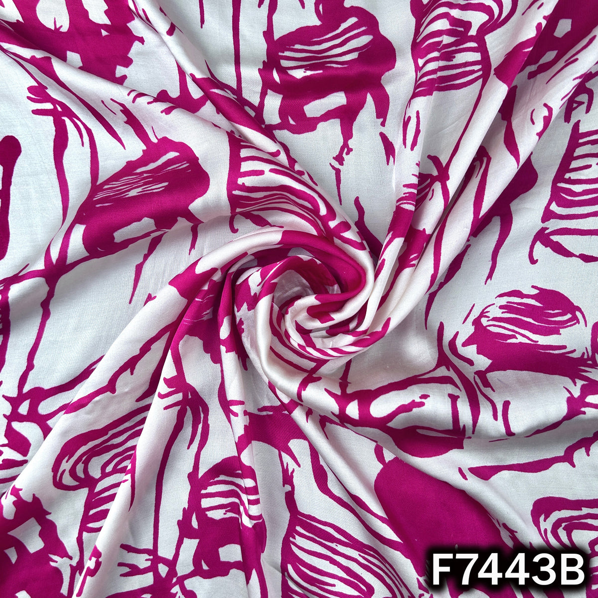 Printed Modal Satin Fabric - F7443