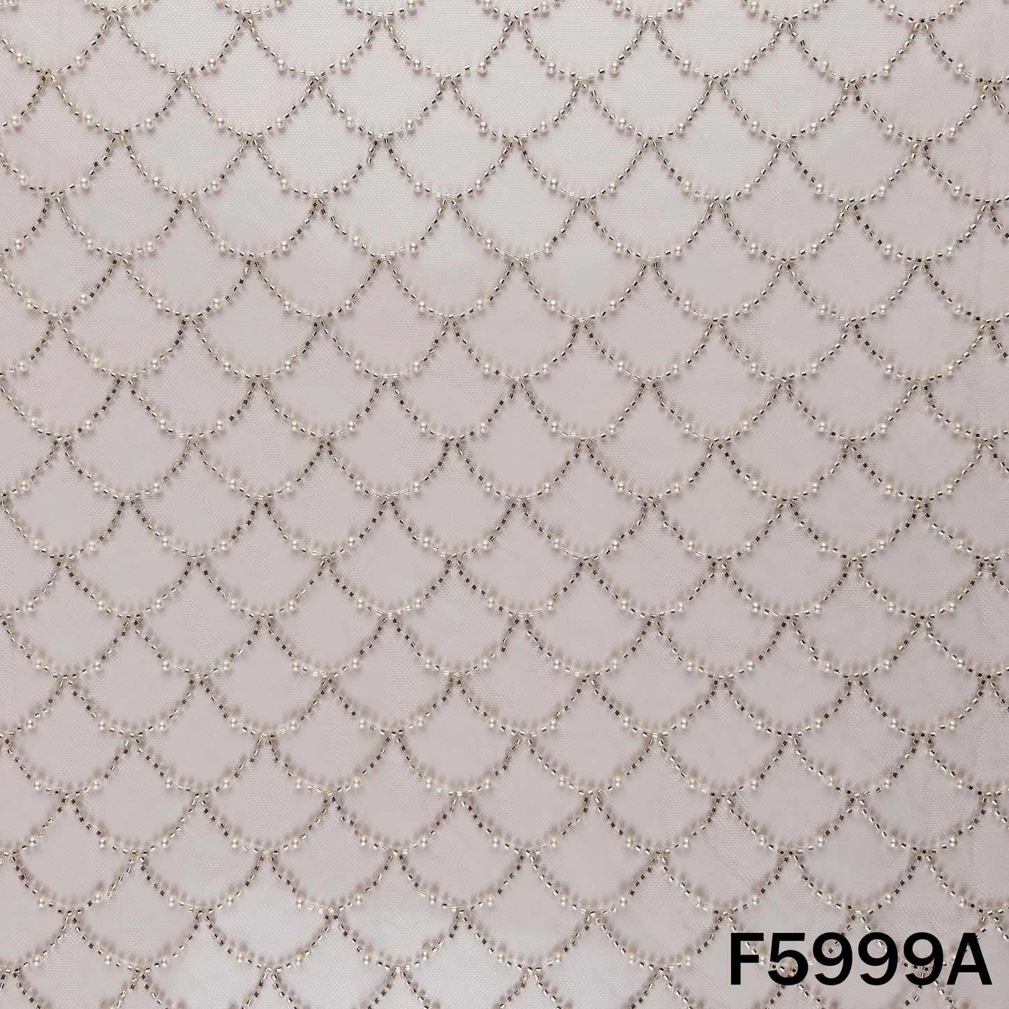 Cut Dana Pearl Embroidered Net Fabric - F5999