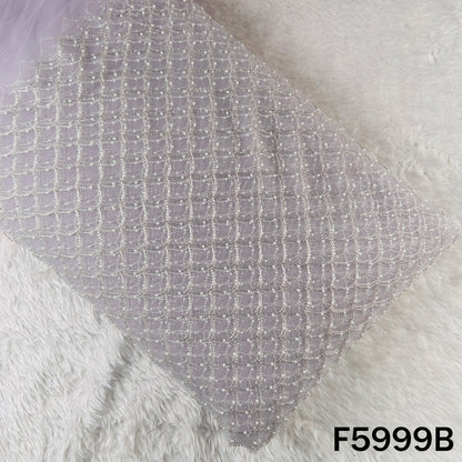 Cut Dana Pearl Embroidered Net Fabric - F5999