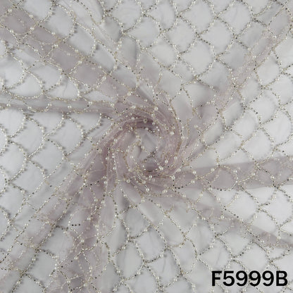 Cut Dana Pearl Embroidered Net Fabric - F5999