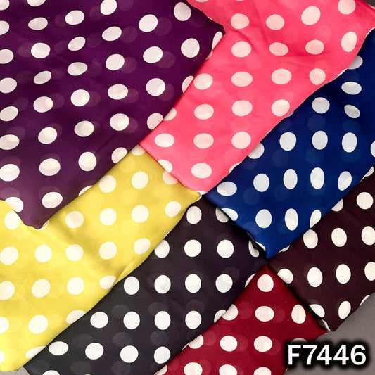 Polka Dot Crepe Satin Fabric - F7446