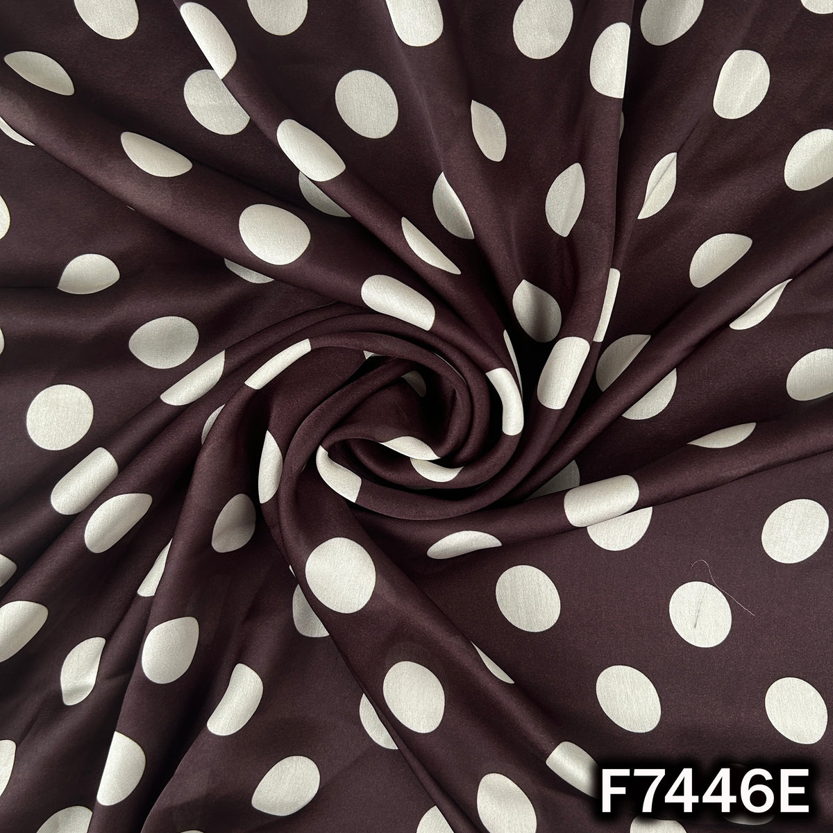 Polka Dot Crepe Satin Fabric - F7446