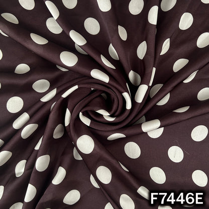 Polka Dot Crepe Satin Fabric - F7446