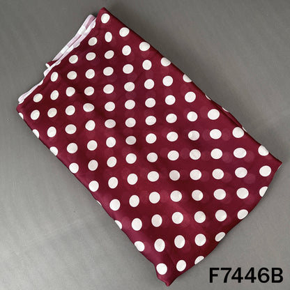 Polka Dot Crepe Satin Fabric - F7446