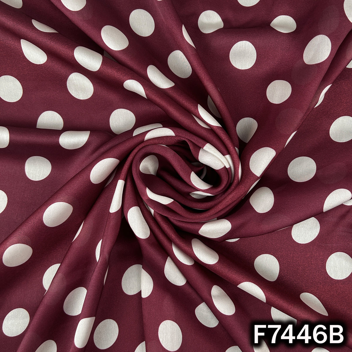 Polka Dot Crepe Satin Fabric - F7446