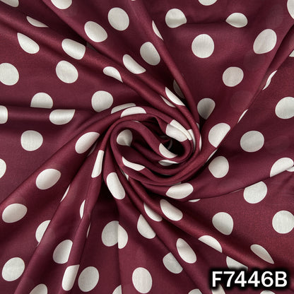 Polka Dot Crepe Satin Fabric - F7446