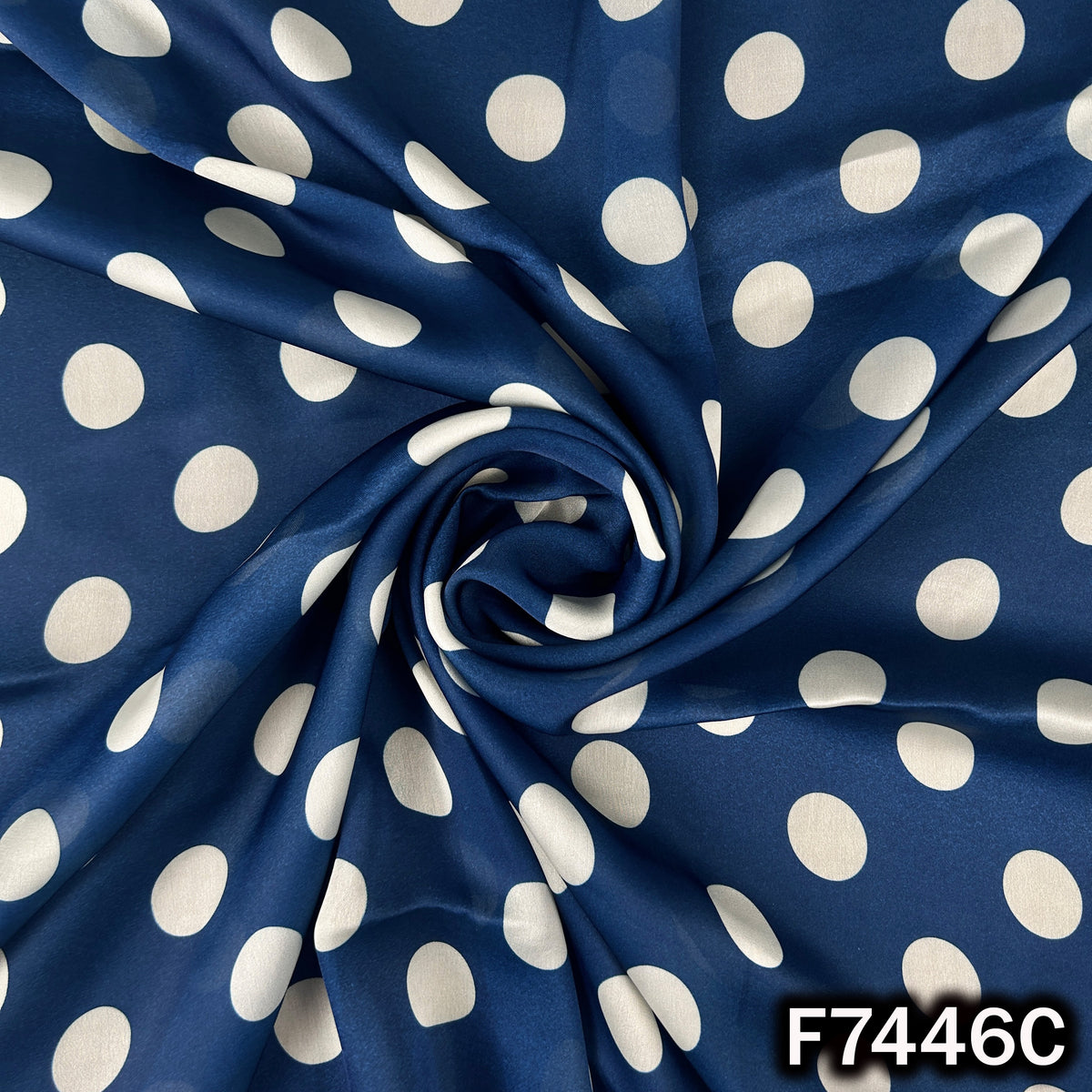 Polka Dot Crepe Satin Fabric - F7446