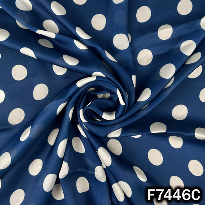 Polka Dot Crepe Satin Fabric - F7446