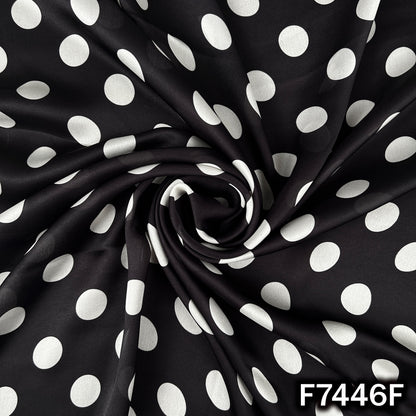 Polka Dot Crepe Satin Fabric - F7446