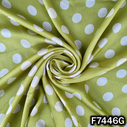 Polka Dot Crepe Satin Fabric - F7446