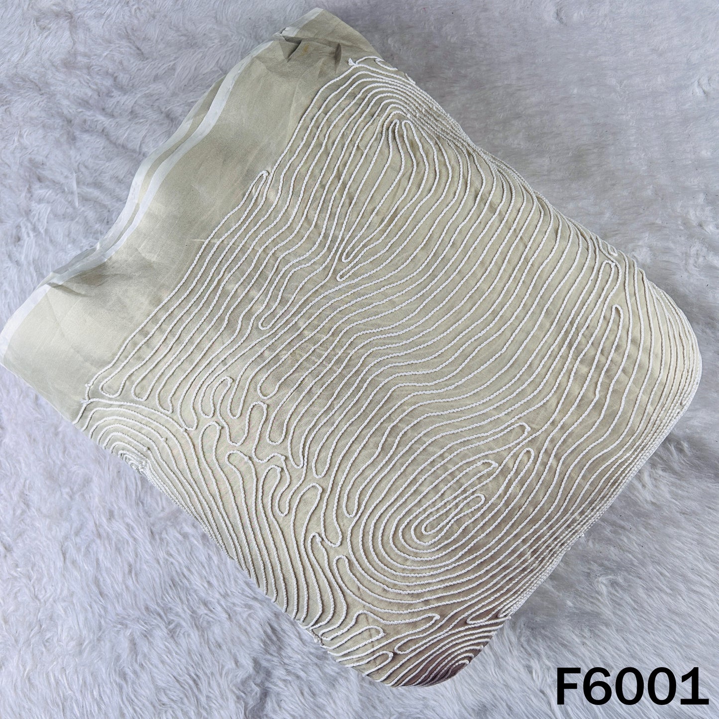 Dyeable Thread Work Doria Shimmer Tissue Fabric - F6001