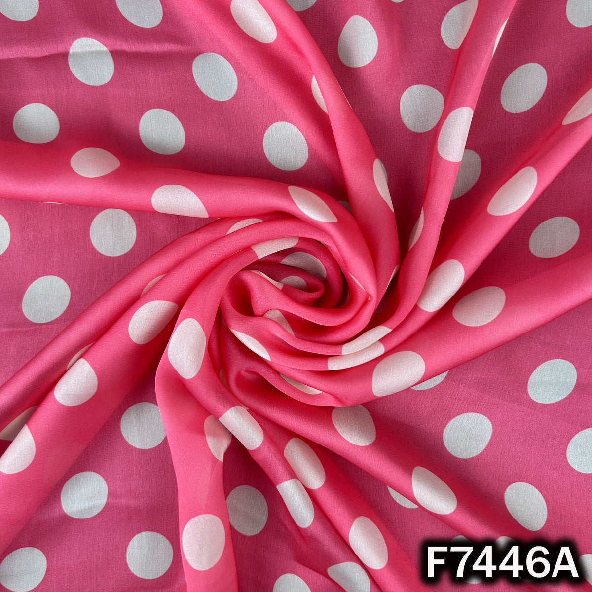 Polka Dot Crepe Satin Fabric - F7446