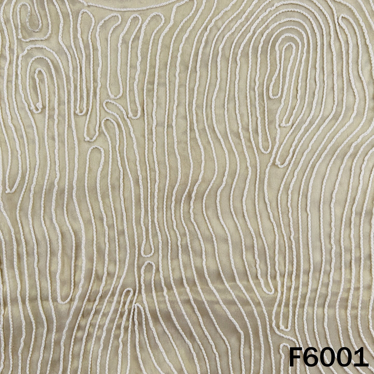 Dyeable Thread Work Doria Shimmer Tissue Fabric - F6001