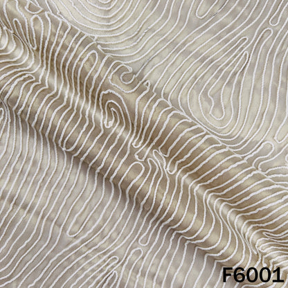 Dyeable Thread Work Doria Shimmer Tissue Fabric - F6001