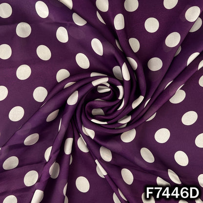 Polka Dot Crepe Satin Fabric - F7446