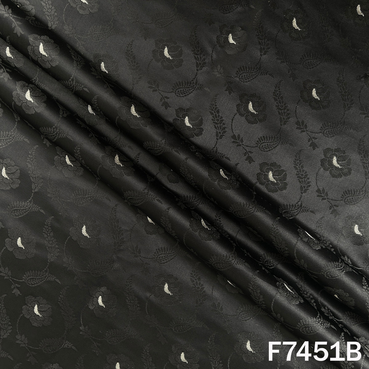 Zari Work Brocade Silk Fabric - F7451