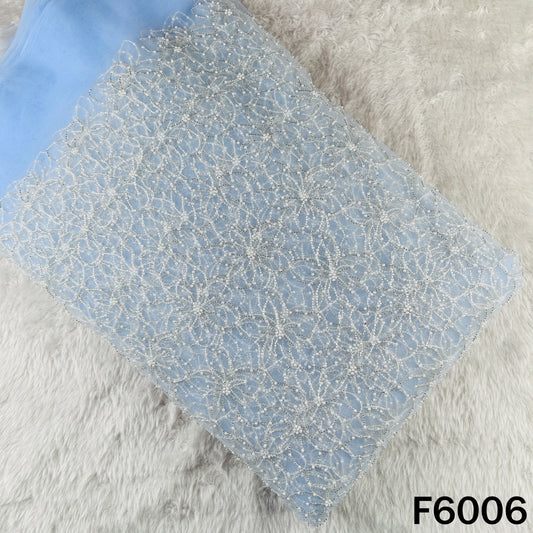 Cut Dana Pearl Embroidered Net Fabric - F6006