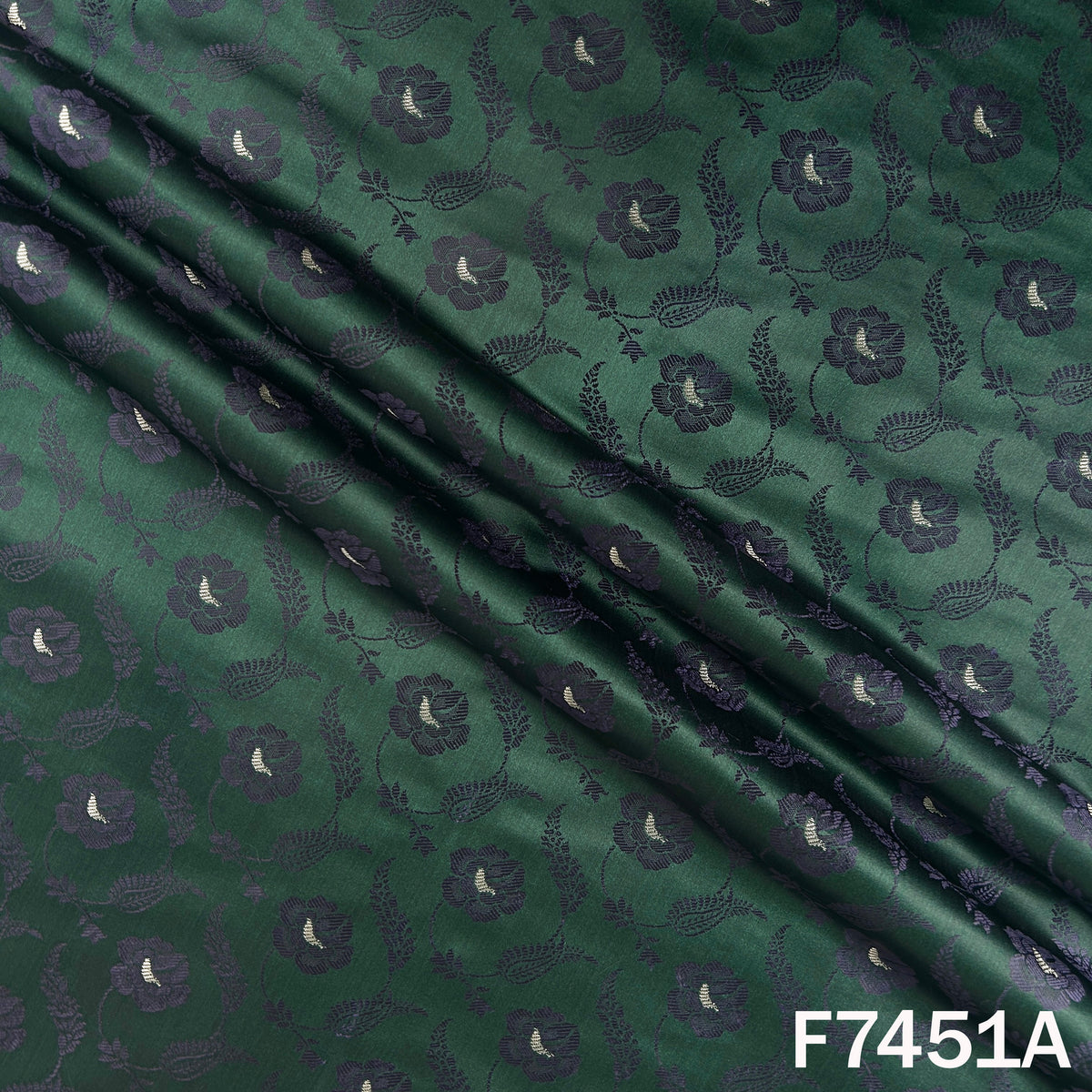 Zari Work Brocade Silk Fabric - F7451