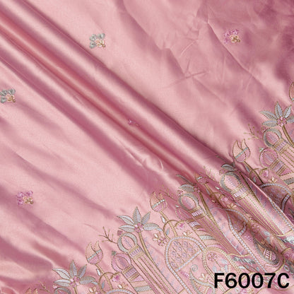 Thread Sequins Embroidered Satin Silk Fabric - F6007