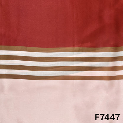 Stripes Crepe Satin Fabric - F7447