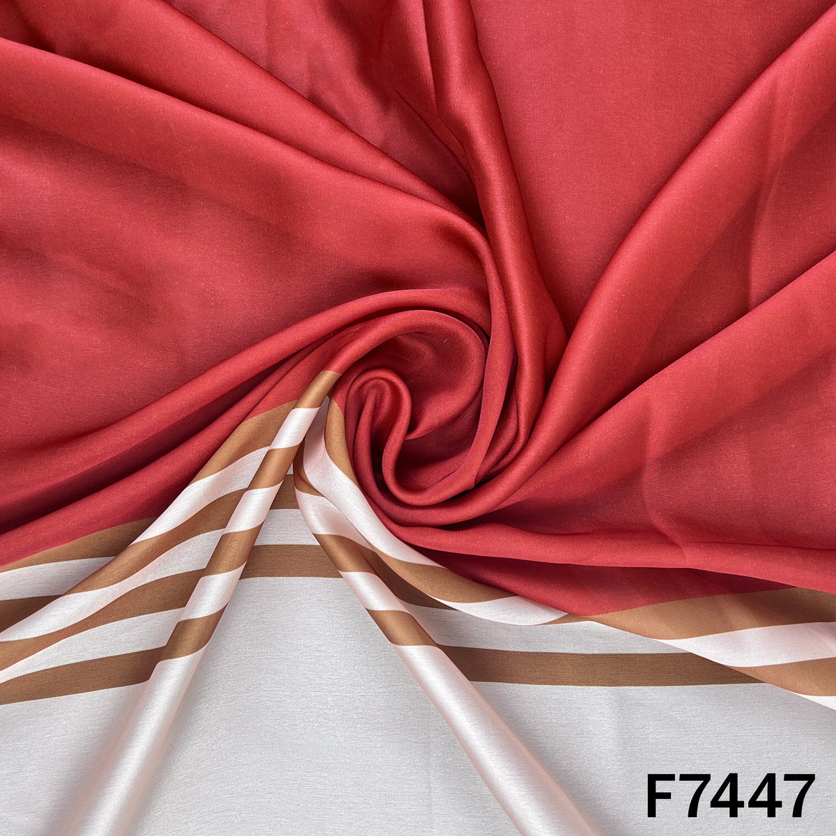 Stripes Crepe Satin Fabric - F7447