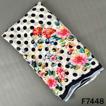 Printed Polka Dot Crepe Satin Fabric - F7448