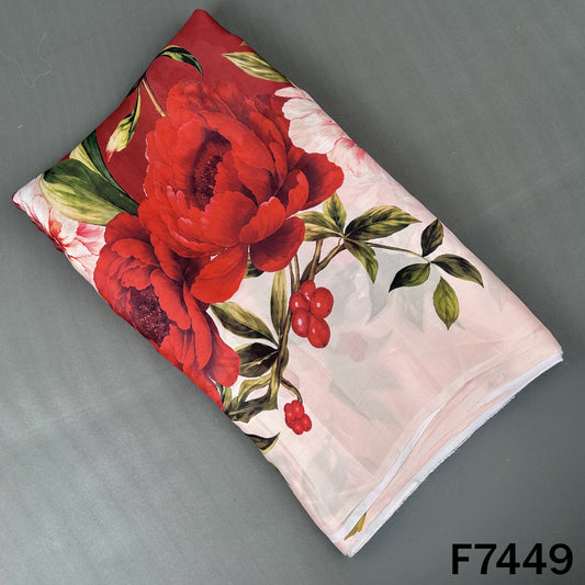 Printed Crepe Satin Fabric - F7449