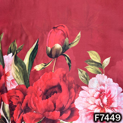 Printed Crepe Satin Fabric - F7449