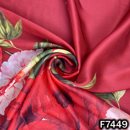 Printed Crepe Satin Fabric - F7449