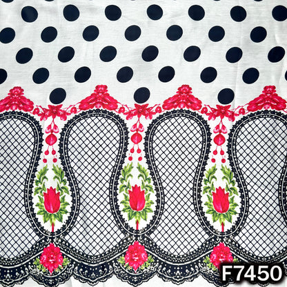 Printed Polka Dot Crepe Satin Fabric - F7450