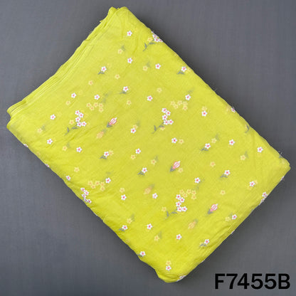 Thread Embroidered Mul Chanderi Fabric - F7455