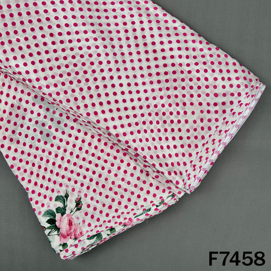 Printed Polka Dot Crepe Fabric - F7458