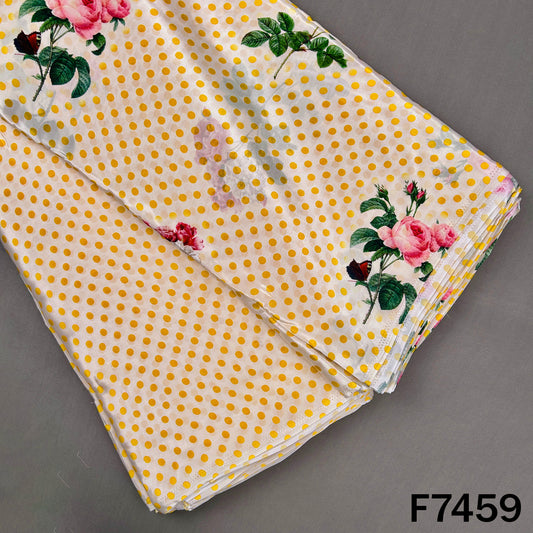 Printed Polka Dot Crepe Fabric - F7459