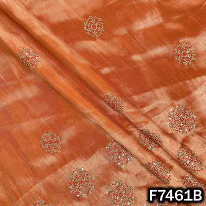 Zari Sequins Thread Embroidered Tissue Fabric - F7461