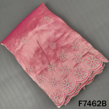 Zari Sequins Thread Embroidered Tissue Fabric - F7462