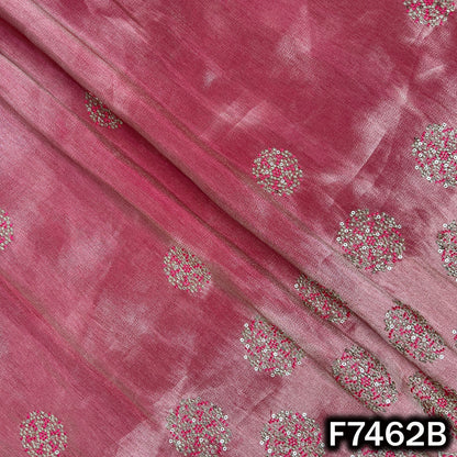 Zari Sequins Thread Embroidered Tissue Fabric - F7462