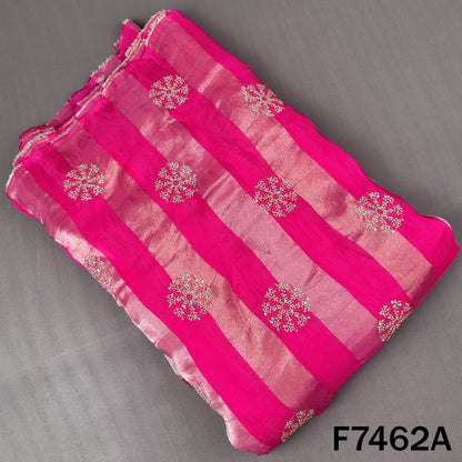 Zari Sequins Thread Embroidered Tissue Fabric - F7462