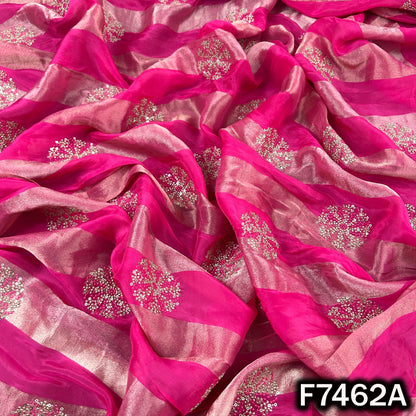 Zari Sequins Thread Embroidered Tissue Fabric - F7462