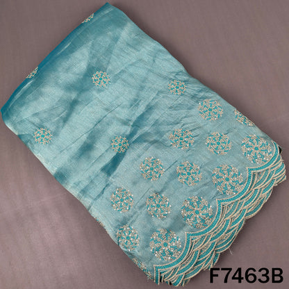 Zari Sequins Thread Embroidered Tissue Fabric - F7463