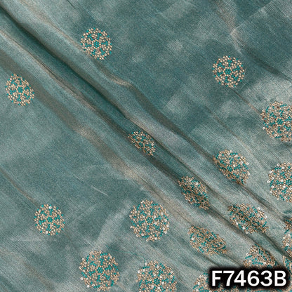 Zari Sequins Thread Embroidered Tissue Fabric - F7463