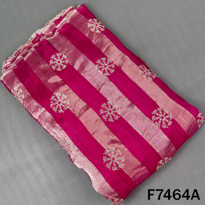 Zari Sequins Thread Embroidered Tissue Fabric - F7464