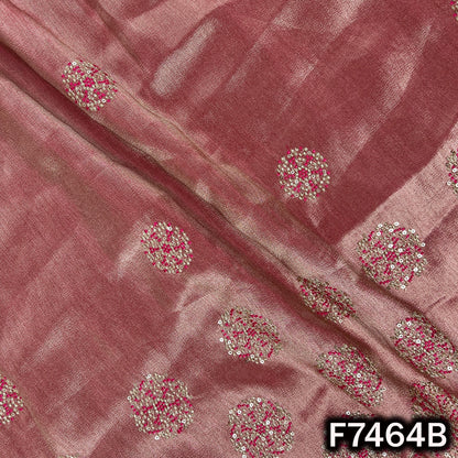 Zari Sequins Thread Embroidered Tissue Fabric - F7464