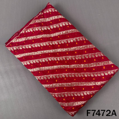 Pure Bandhani Silk Fabric - F7472