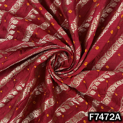 Pure Bandhani Silk Fabric - F7472